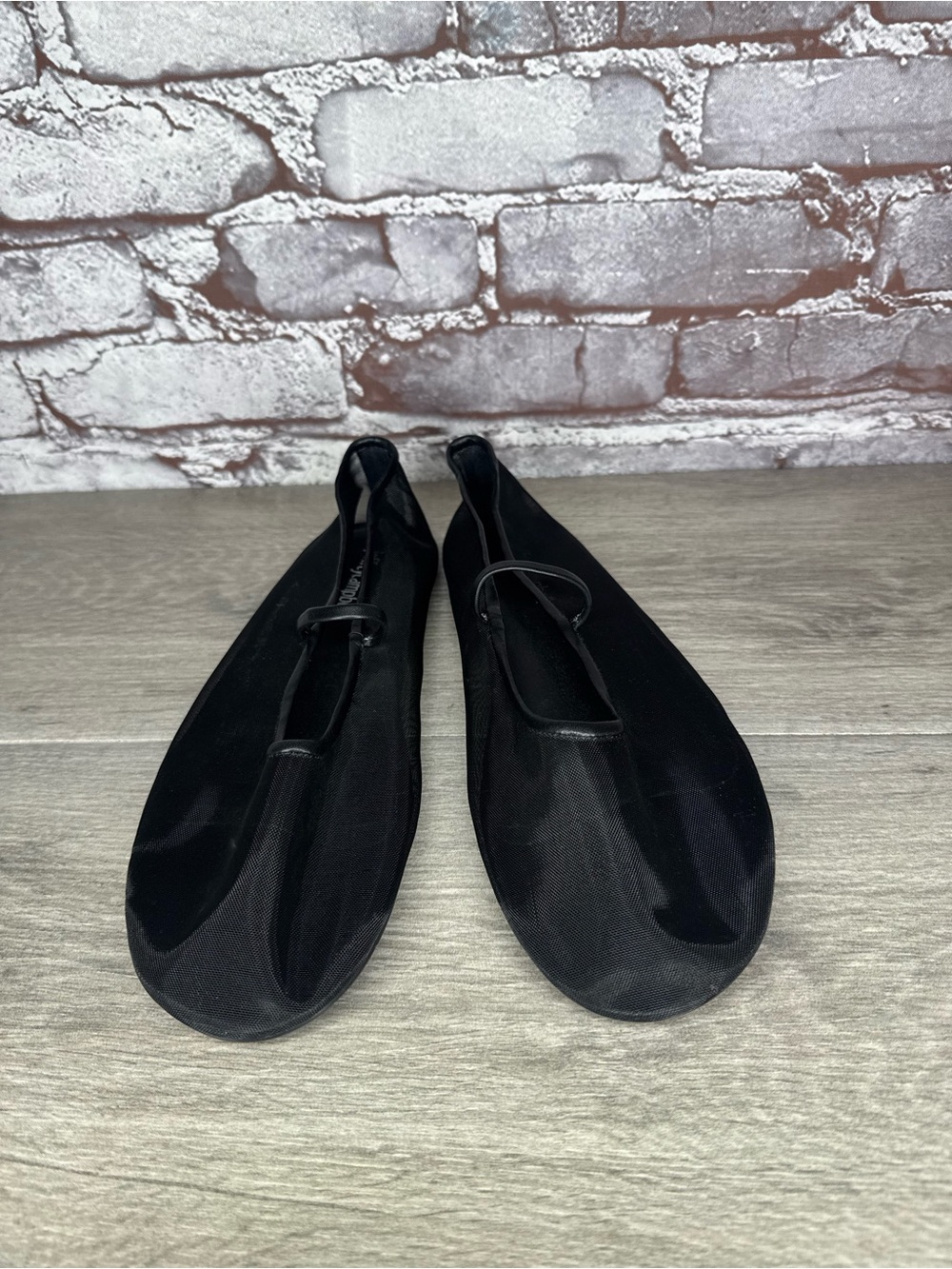 Jeffrey Campbell Black Mesh Swan Lake Moira MaryJane Ballet Flats women sz 8.5US - Picture 3 of 16